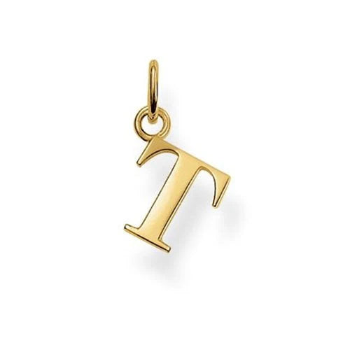 Thomas Sabo Yellow Gold Plated Initial T Pendant PE607-413-12