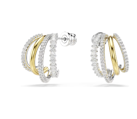 Swarovski Hyperbola 2 Tone Hoop Earrings 5701590