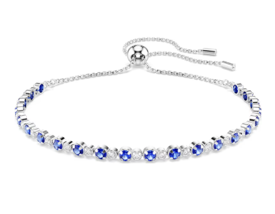 Swarovski Matrix Tennis bracelet Blue Silver Tone 5725854