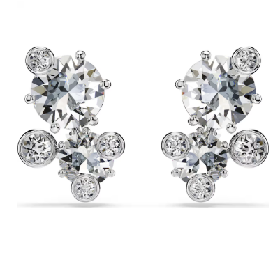 Swarovski Constella stud earrings Silver Tone 5732253