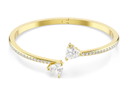 Swarovski Mesmera Attract bangle Heart White Gold-tone plated 5733474