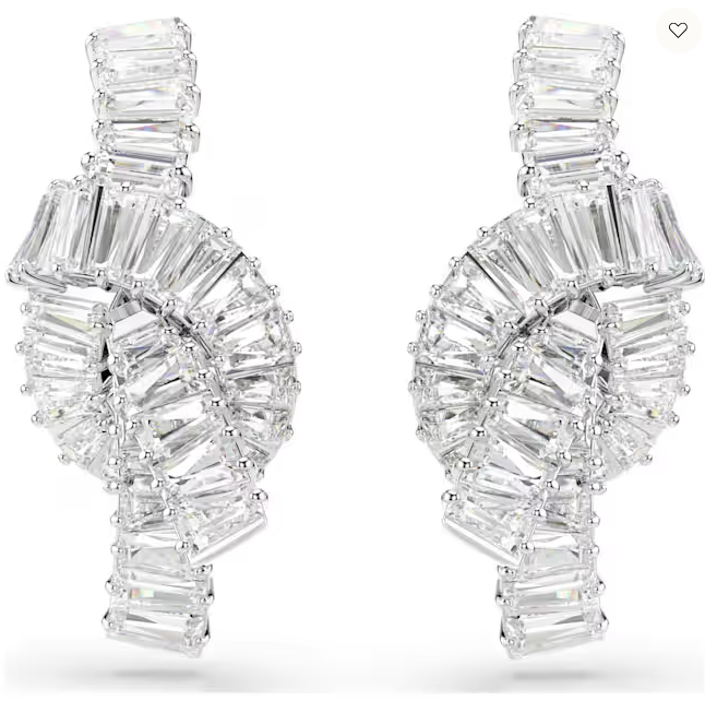 Swarovski Matrix Knot earrings Silver Tone 5727040