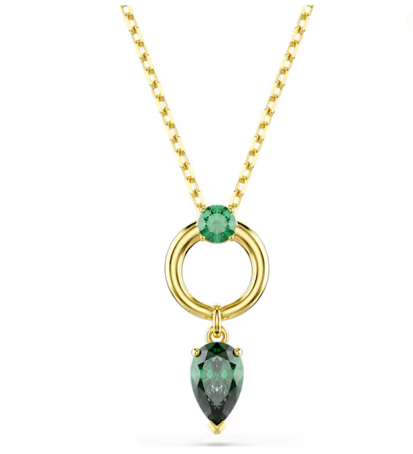 Swarovski Mesmera pendant Mixed cuts, Green, Gold-tone plated 5732484
