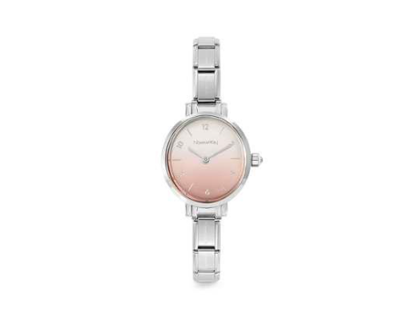 NOMINATION Steel Oval Watch Pink Ombre Dial 076038-036