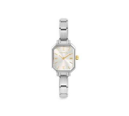 NOMINATION Steel Rectangular watch with Gold Tone Hands 076039-017