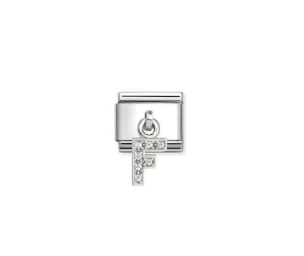NOMINATION Silver CZ Letter F Charm 331818/06