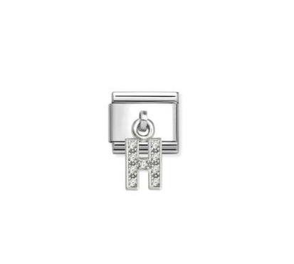 NOMINATION Silver CZ Letter H Charm 331818/08