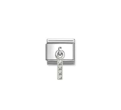 NOMINATION Silver CZ Letter I Charm 331818/09