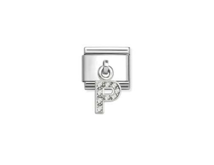 NOMINATION Silver CZ Letter P Charm 331818/16