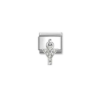 NOMINATION Silver CZ Letter Y Charm 331818/25