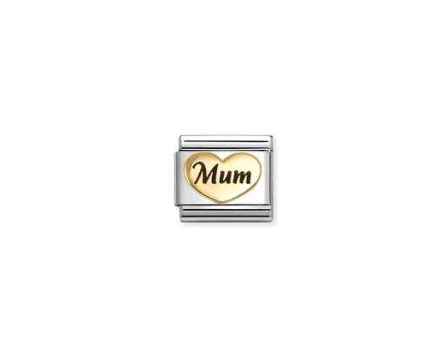 NOMINATION Gold Heart Mum Charm 030285-80