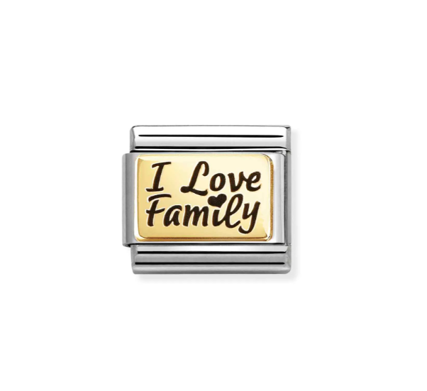 Nomination Gold I Love Family Charm 030166-69