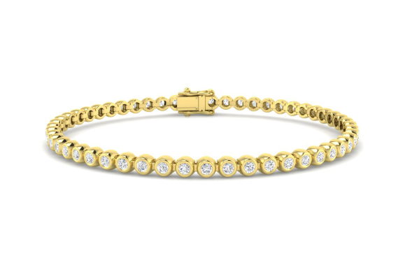 9ct Gold Lab Grown Diamond Line Bracelet 1.97ct