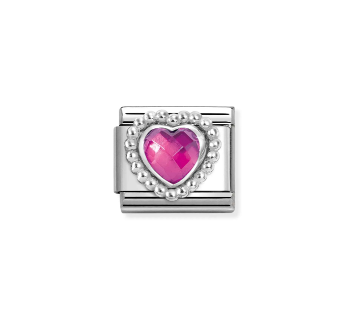 Nomination Pink Heart CZ Charm 330606-030