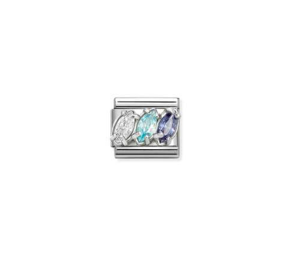 Nomination Trilogy White/light Blue/Blue Charm 330329-19