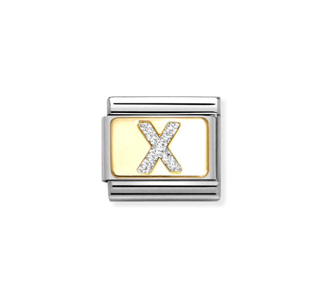 NOMINATION 18k Gold Glitter X Charm 030291/24
