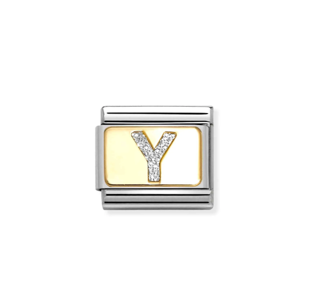 NOMINATION 18k Gold Glitter Y Charm 030291/25