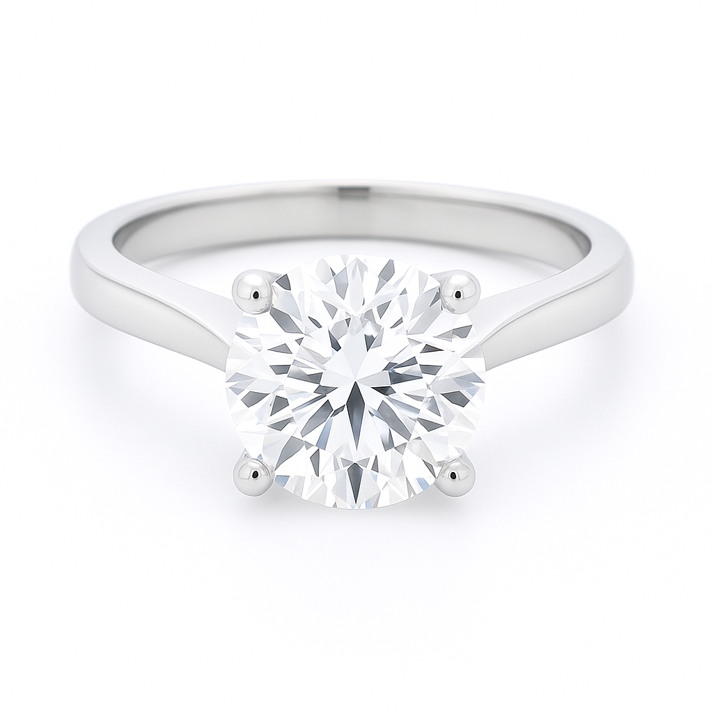 Platinum Solitaire Diamond Ring 1.65ct