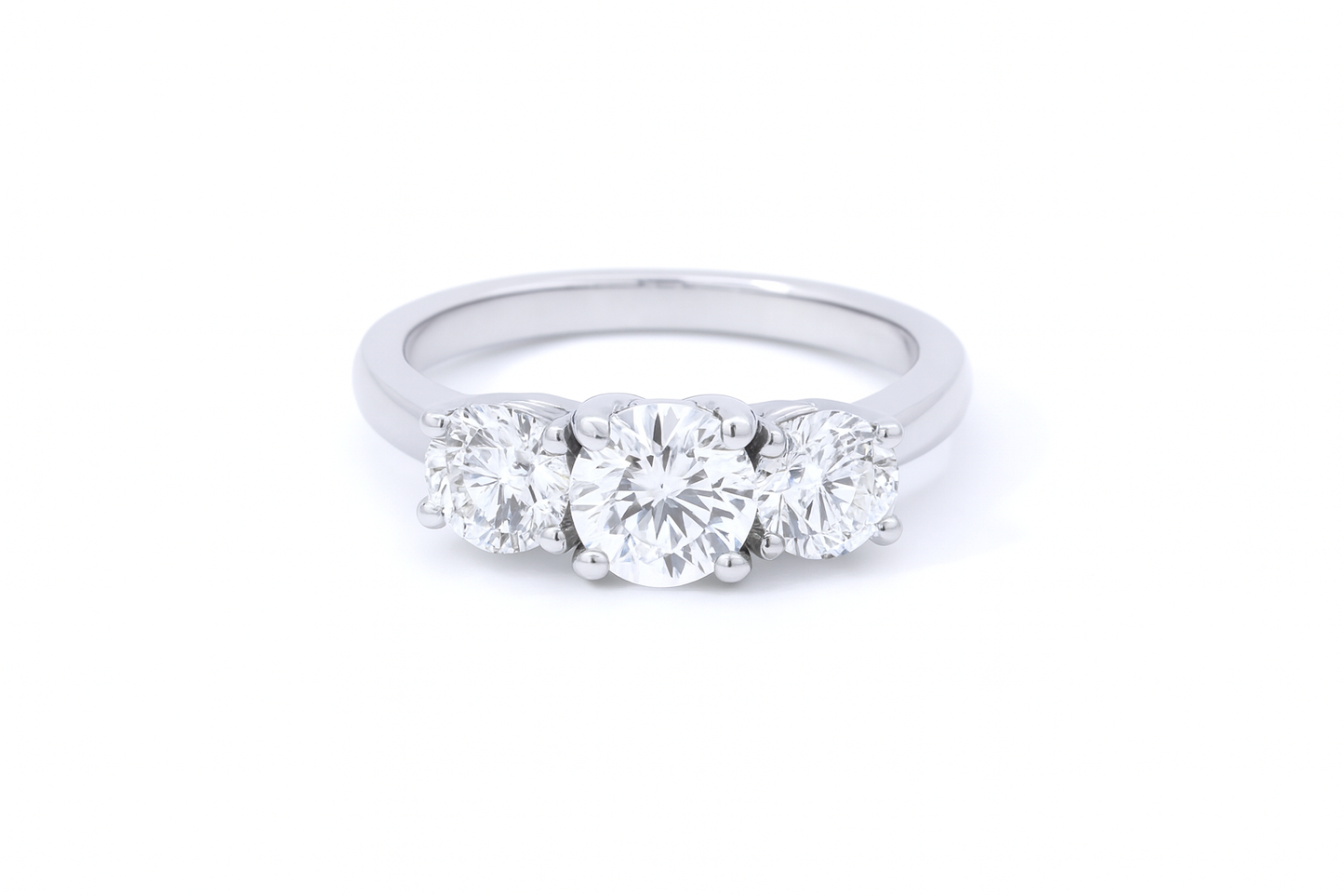 Platinum Trilogy Diamond Ring - Brilliant Cut - 1.20ct