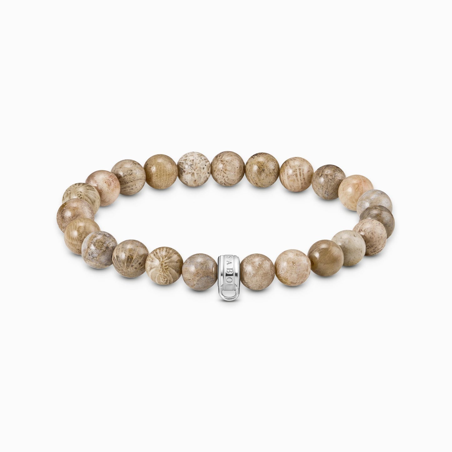 Thomas Sabo Silver Bracelet with daisy jasper beads X0293-014-16-L17
