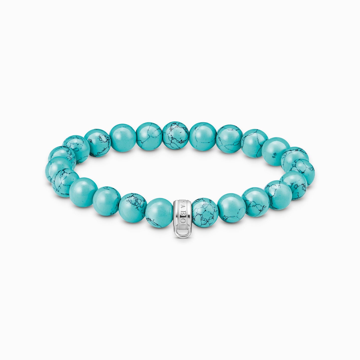 Thomas Sabo Silver Bracelet with imitation turquoise beads X0293-404-17-L19