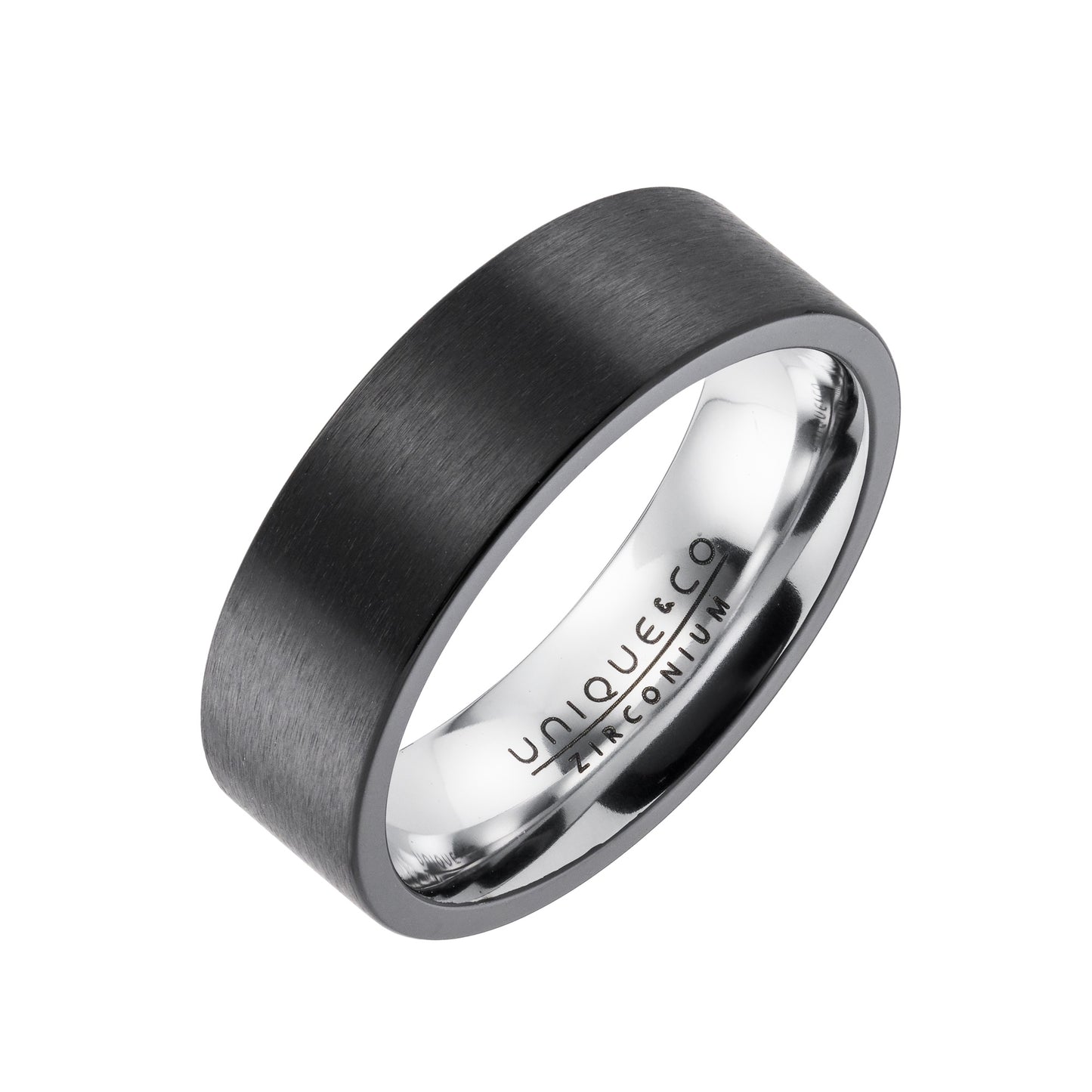 Unique & Co Black Zirconium Ring 7mm ZR-23