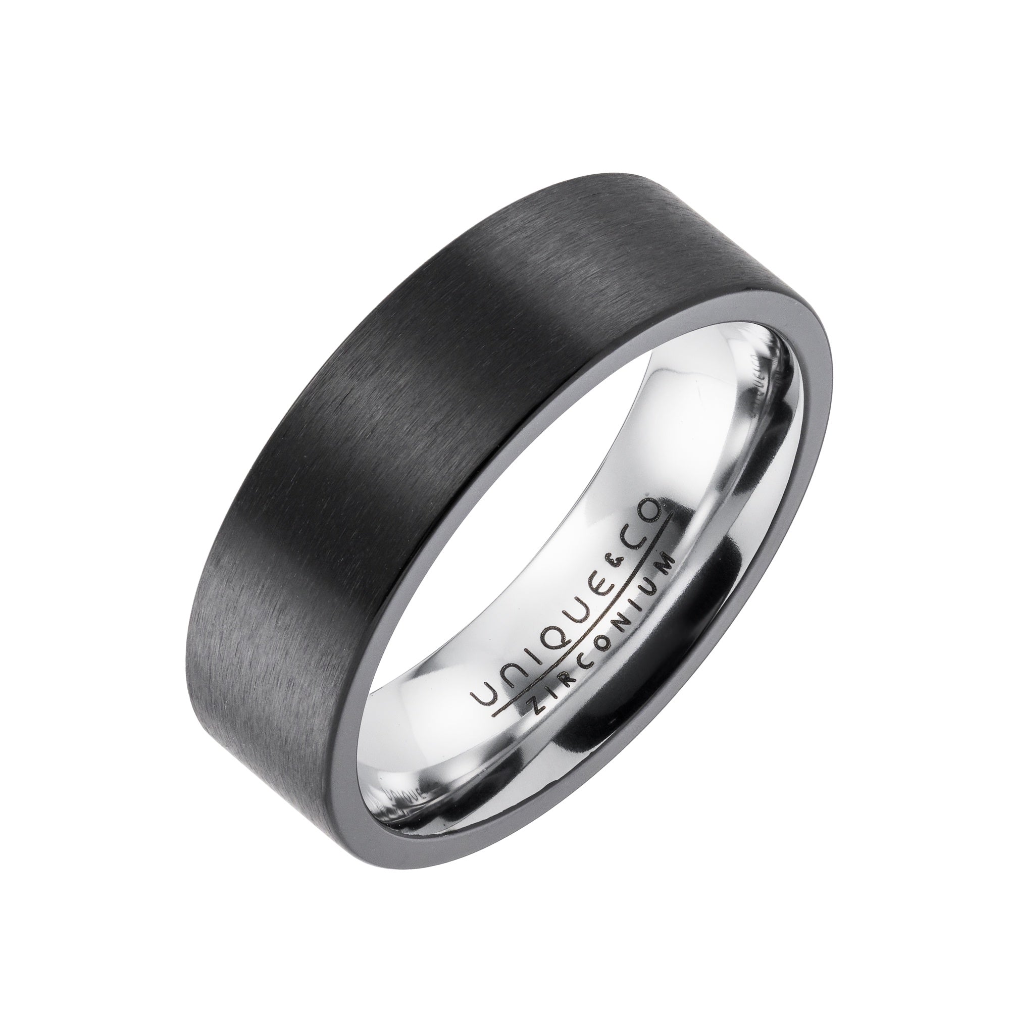Unique & Co Black Zirconium Ring 7mm ZR-23