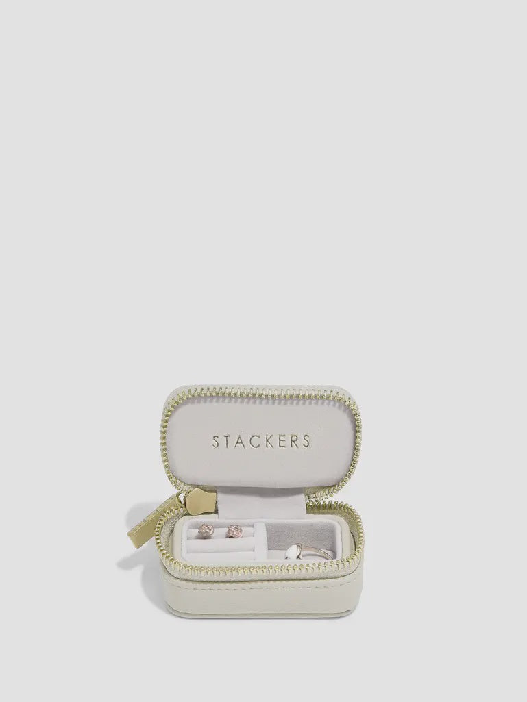 Stackers Oatmeal Petite Zipped Travel Jewellery Box 75625