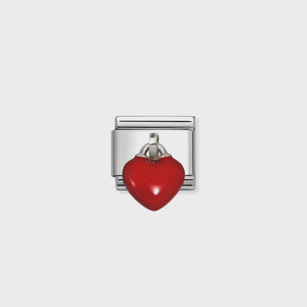 Nomination Steel, Enamel, 925 Sterling Silver Red Heart 331821-03