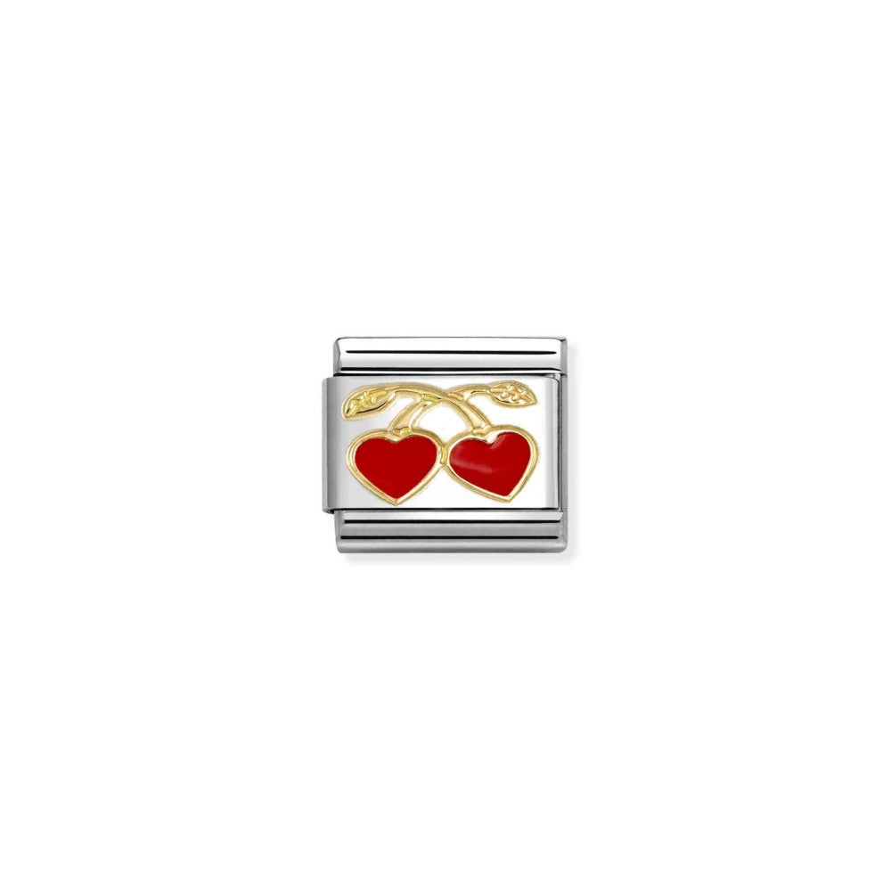 Nomination 18k Gold Red Hearts Cherries 030207-55