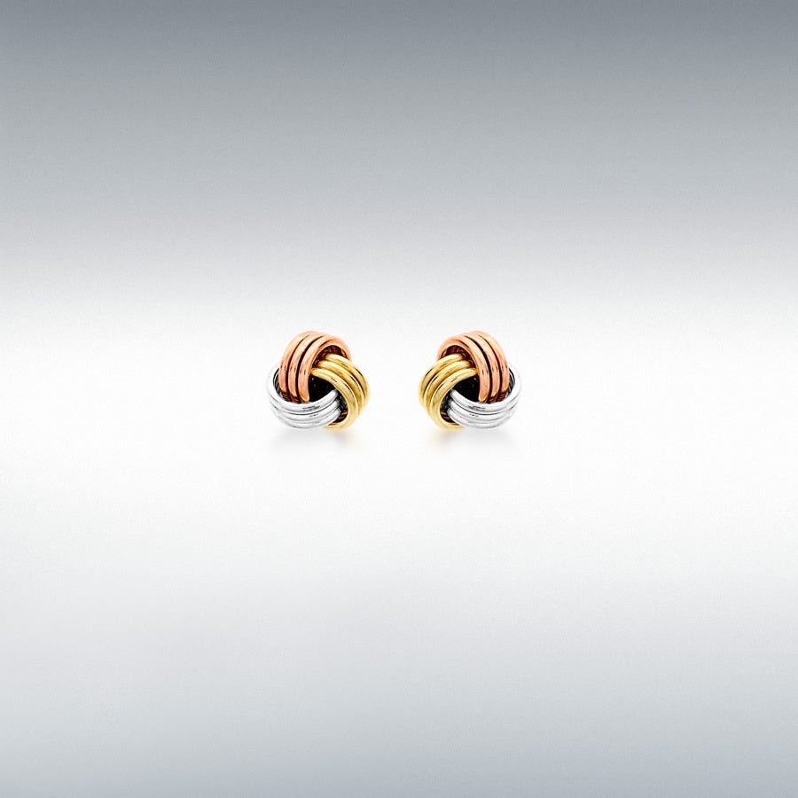 9ct 3 Colour Knot Earrings 3.55.1913