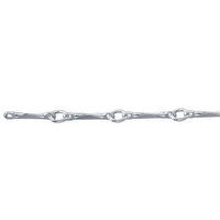 Perma Jewel Silver Dapped Bar & Link Chain PJ-9251022-21cm