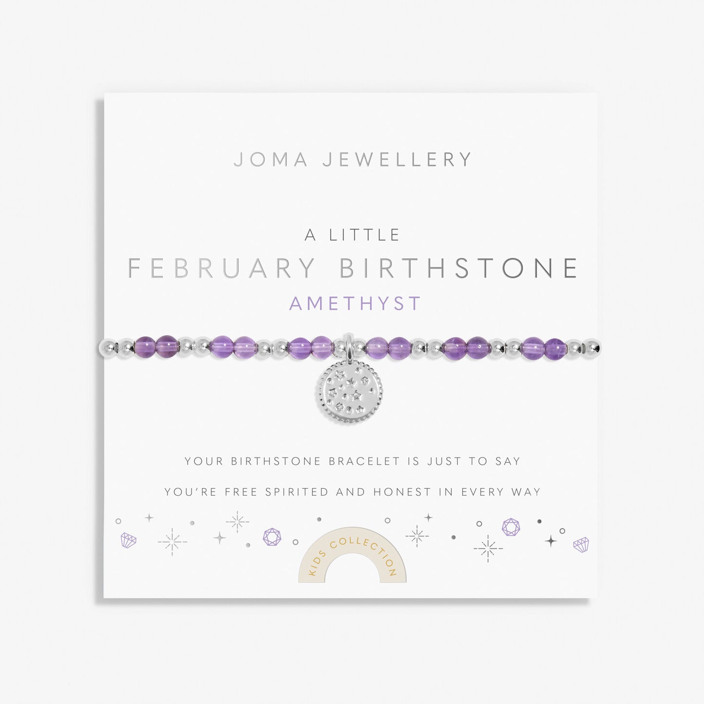 Joma Jewellery Children's Birthstone A Little February Bracelet C783C
