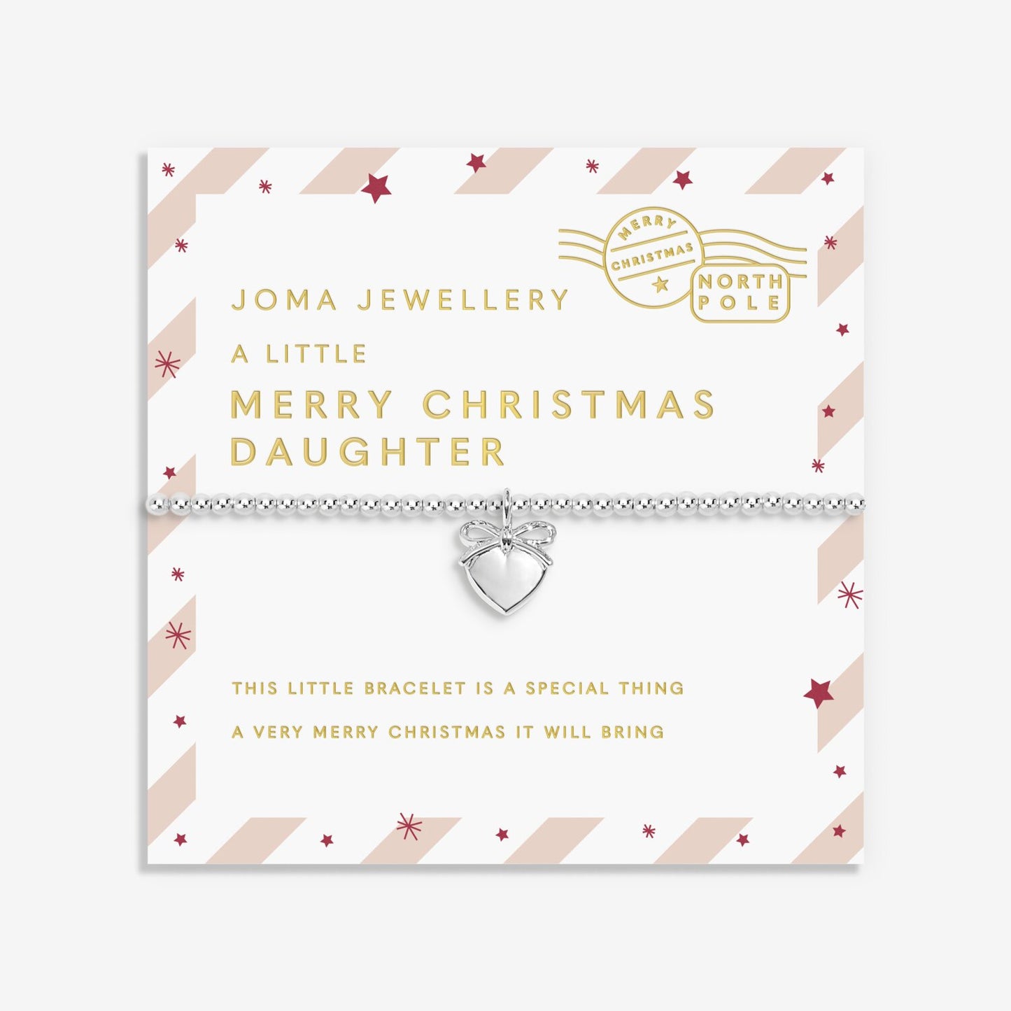 Joma Kids' Love From Santa 'Merry Christmas Daughter' Bracelet C891