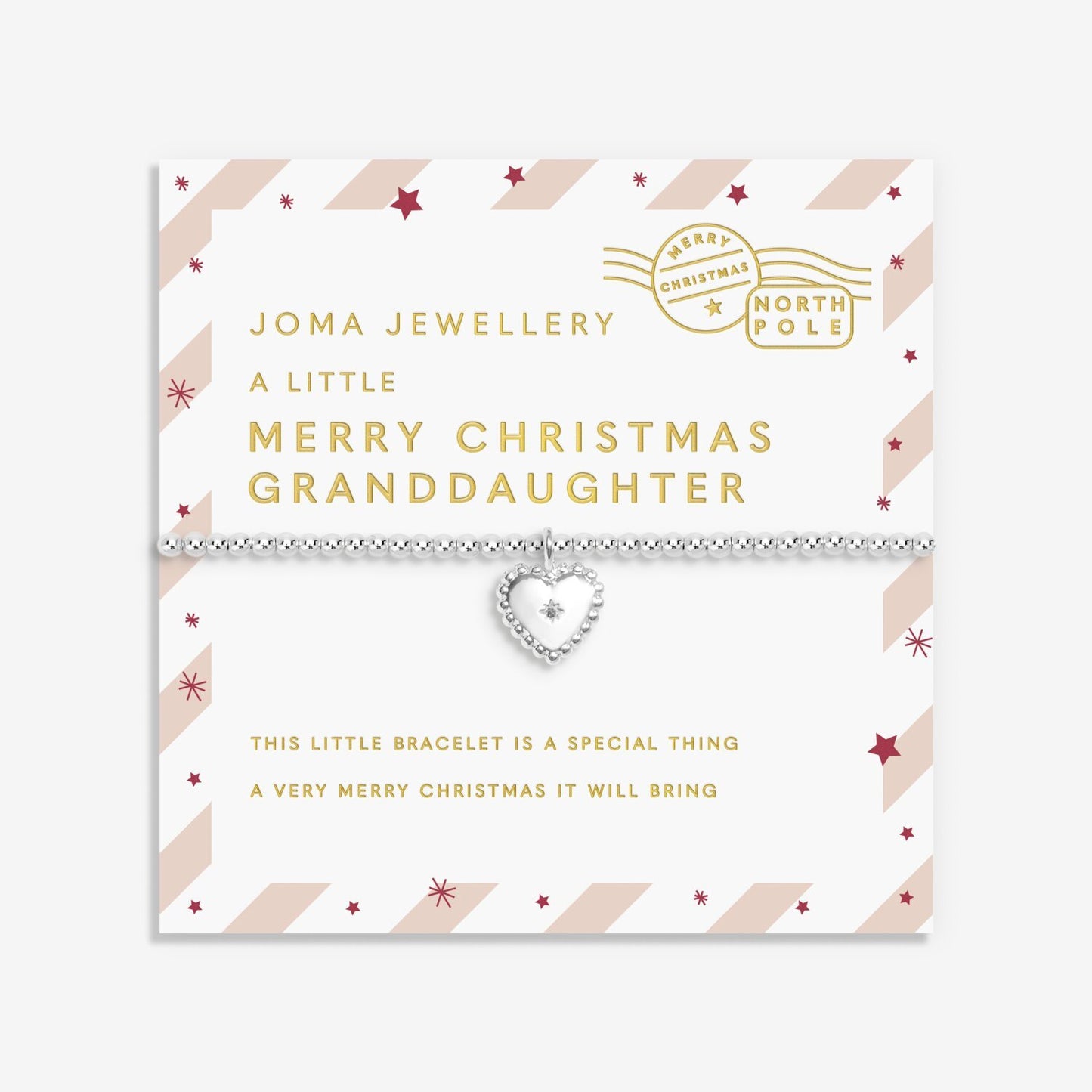 Joma Kids' Love From Santa 'Merry Christmas Granddaughter' Bracelet C893