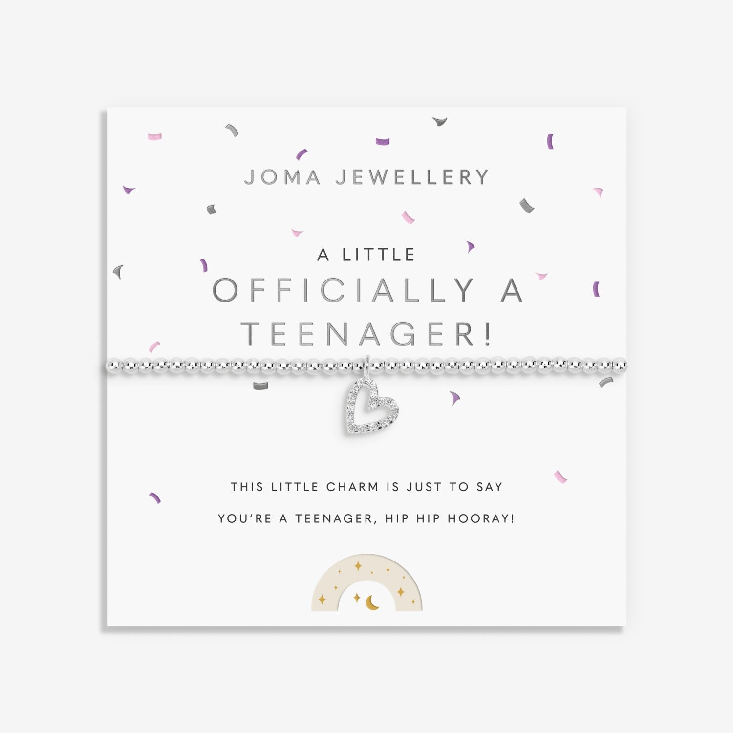 Joma Kids' A Little 'Officially A Teenager' Bracelet in Silver Plating C965