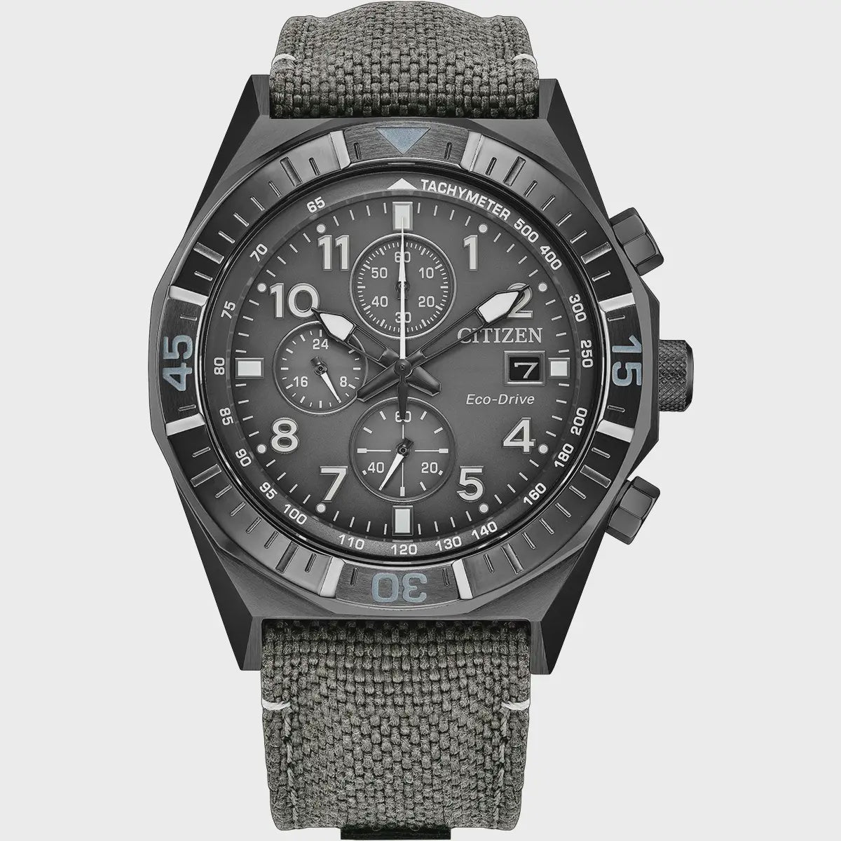 Citizen Nighthawk Chronograph Grey Nylon Strap CA0897-04H