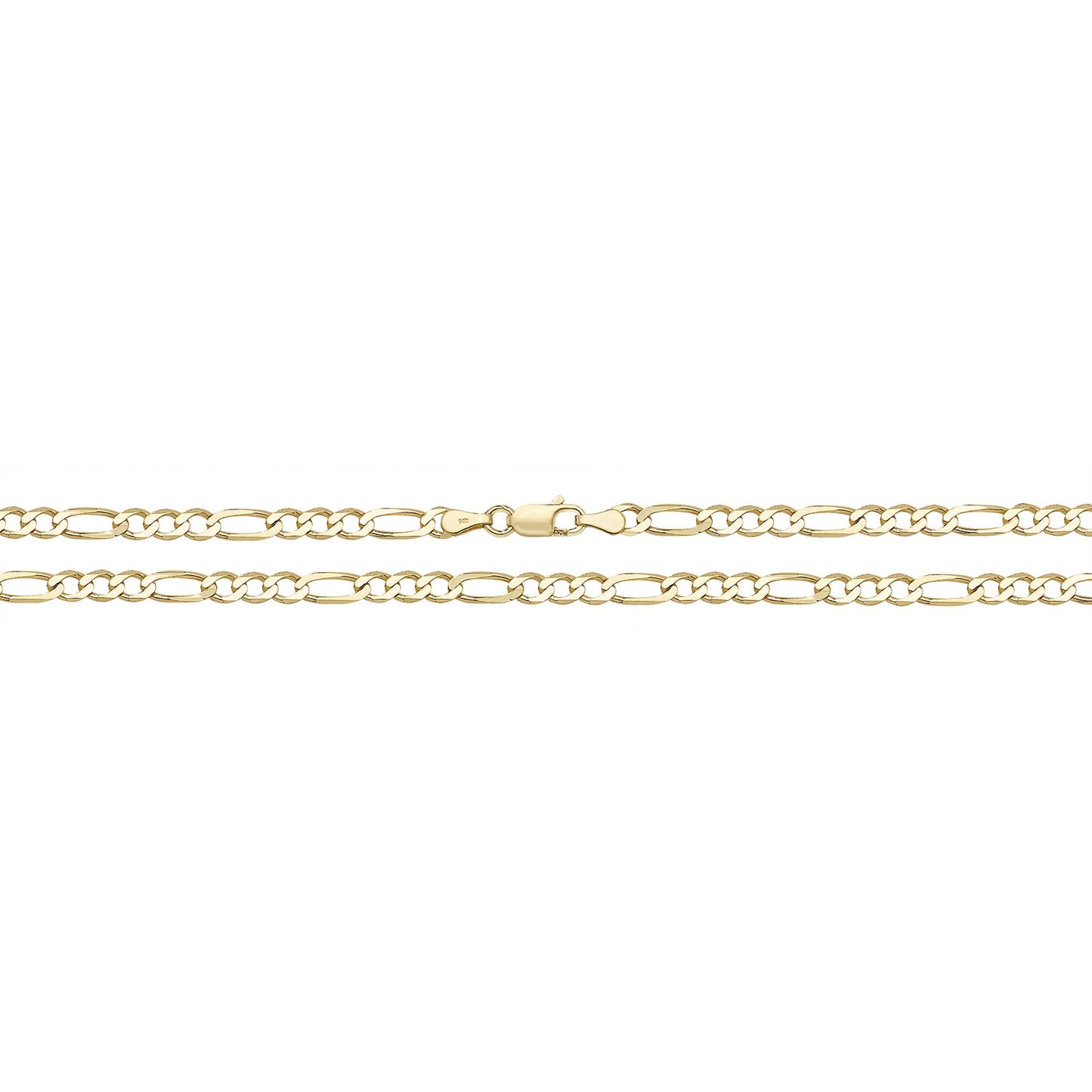 9ct Yellow Gold Figaro bracelet CH144/7