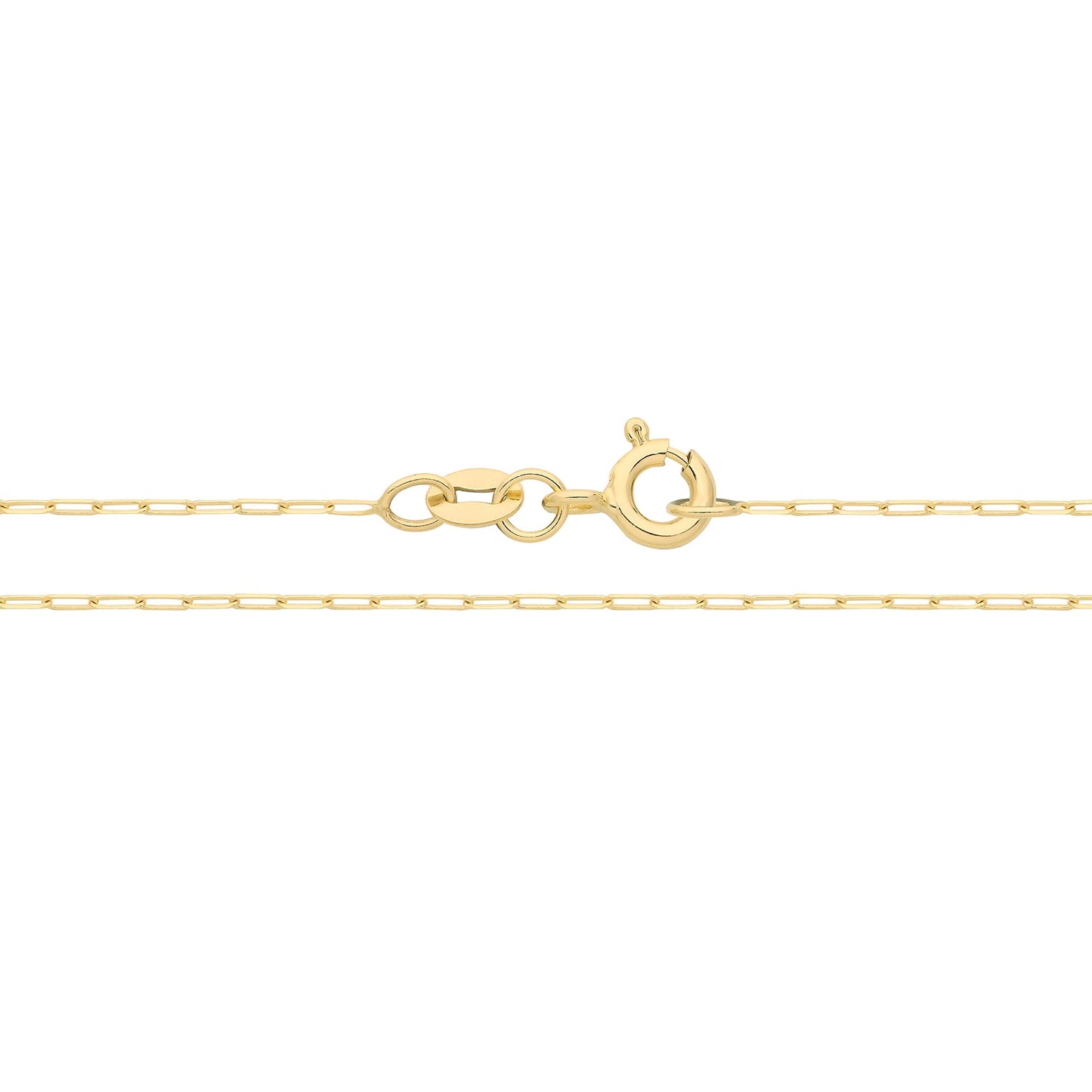 9ct Gold Paperclip Chain 18''