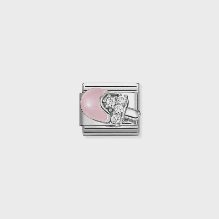 Nomination Silver CZ Pink Ice-Cream Charm 330328-20