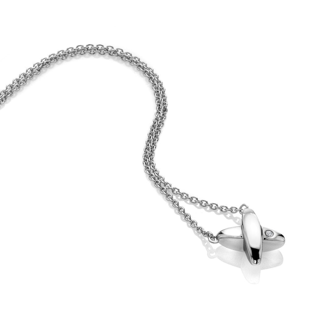 Hot Diamonds Coupled Necklace DN238