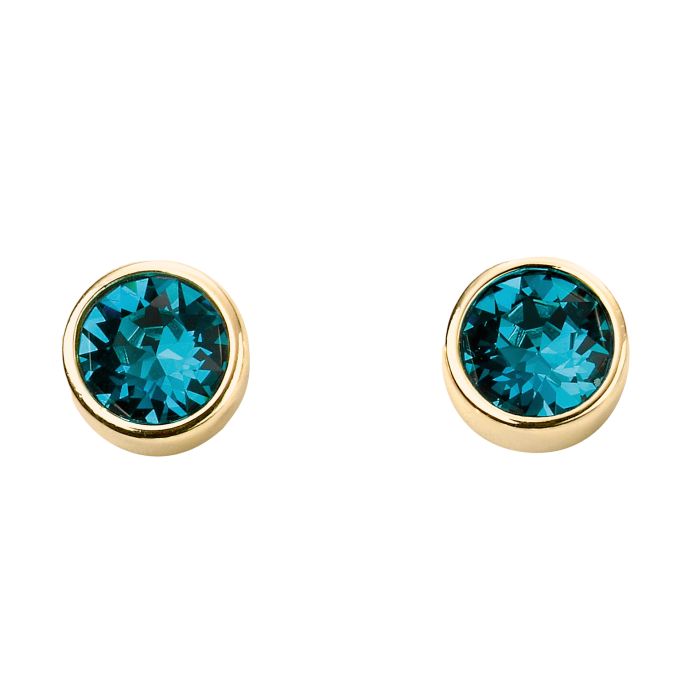 Gold Plated Crystal Birthstone Earrings