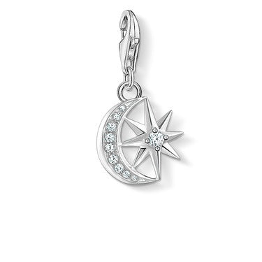 Thomas Sabo Star and Moon Pendant Charm 1794-051-14