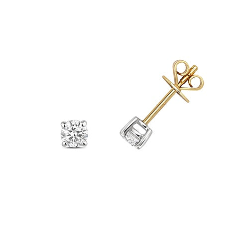 9ct Yellow Gold Diamond Stud Earrings 0.40ct ED196