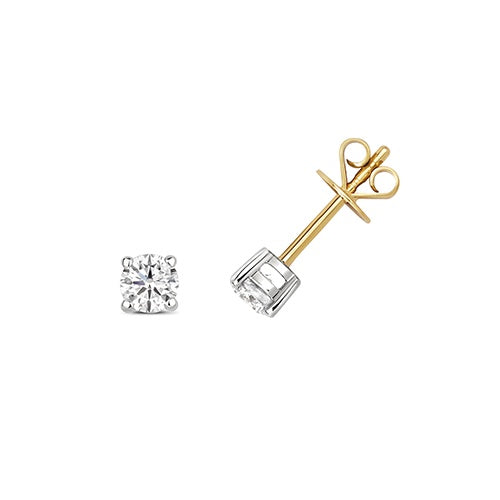9ct Gold Diamond Stud Earrings 0.50ct ED197