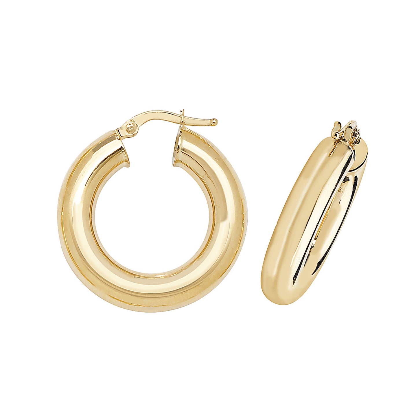 9ct Yellow Gold Hinged Hoop Earrings