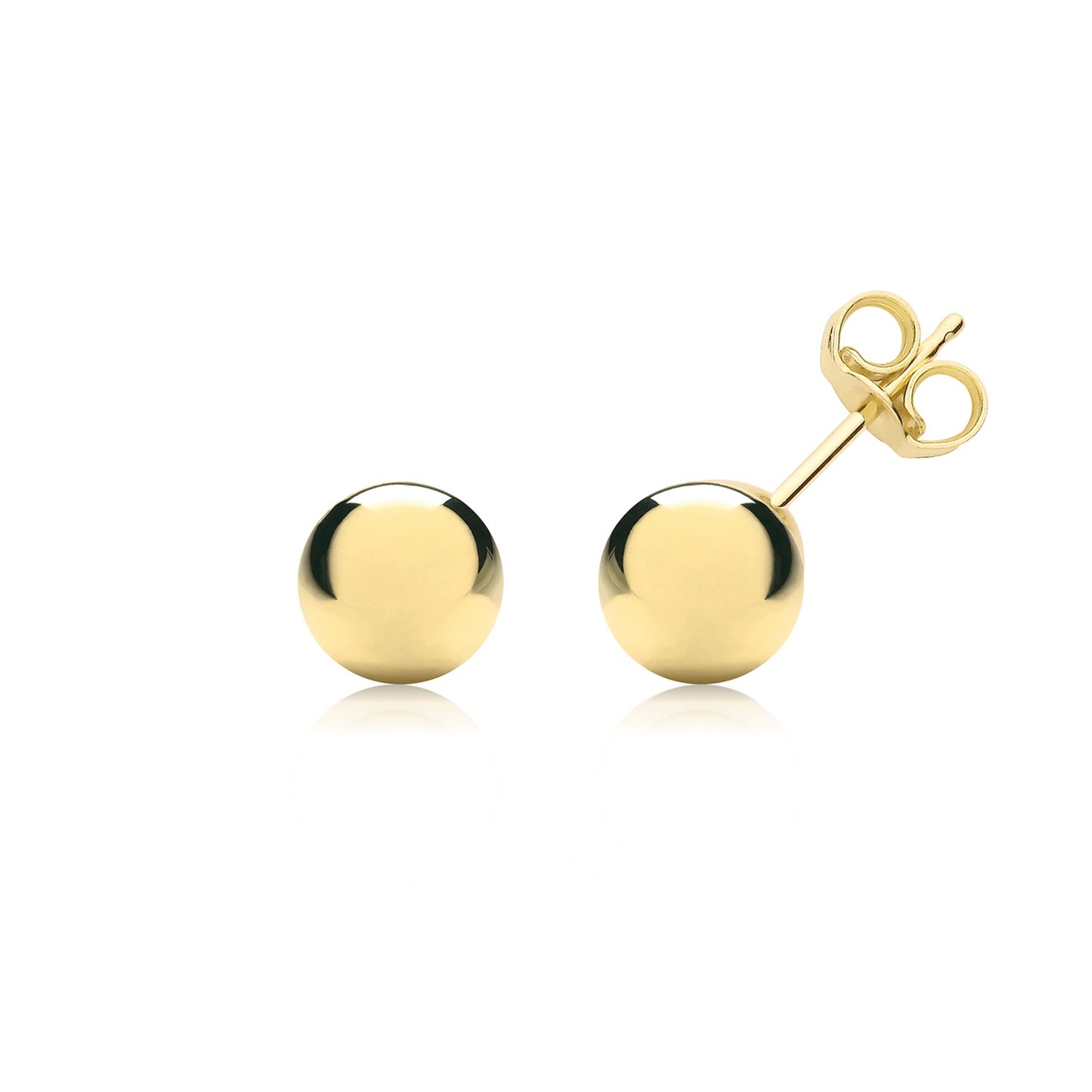 9ct Yellow Gold 6mm Ball Stud Earrings ES204