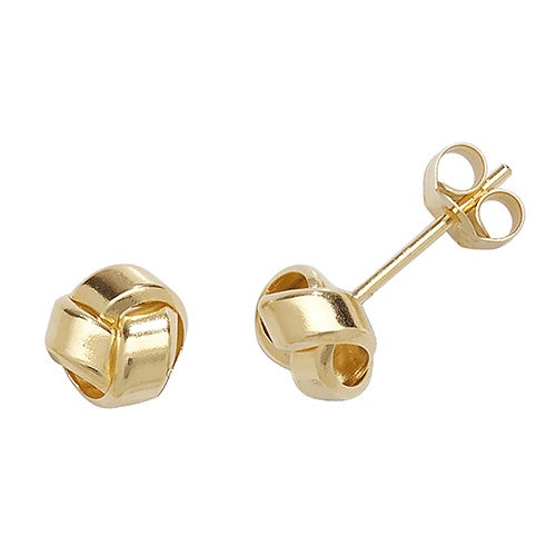 9ct Yellow Gold Knot Stud Earrings ES352