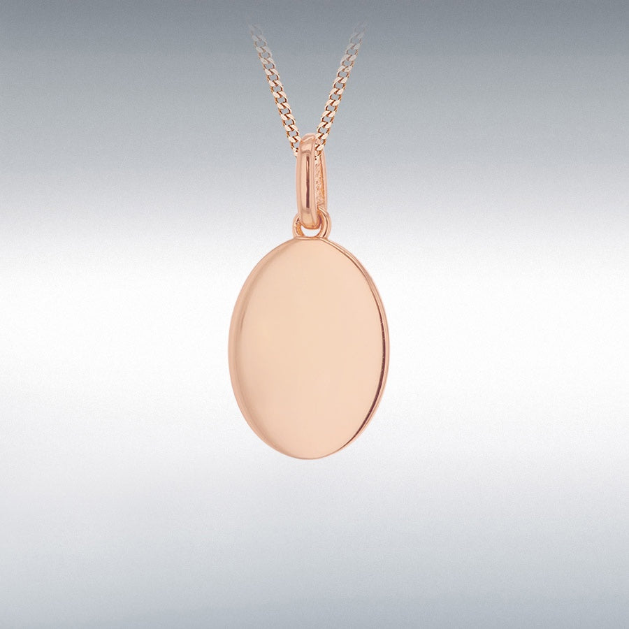 Rose Gold Plated Oval Pendant