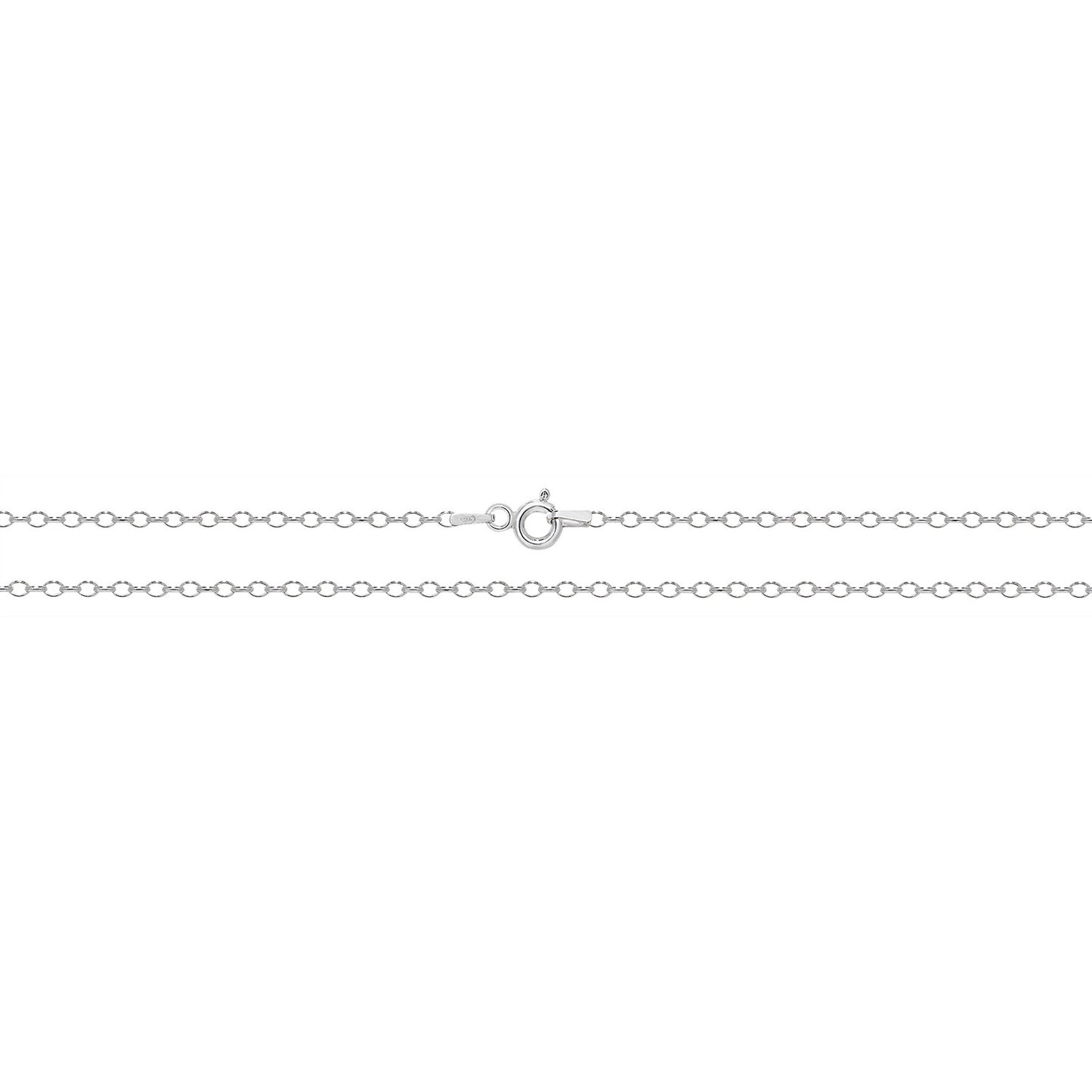 Silver Oval Belcher Chain 20"